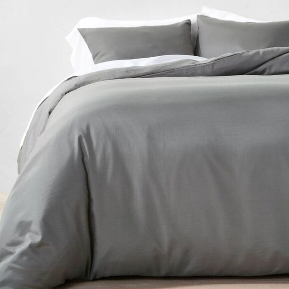 Casaluna -  Cotton Lyocell Blend Duvet Cover Set Year Gray - Picture 1 of 6